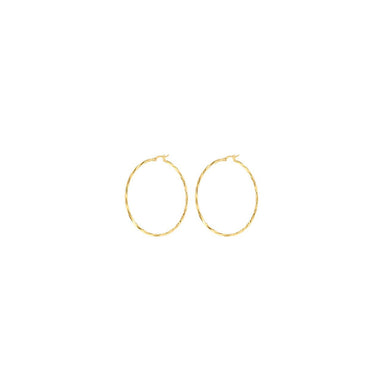 Ice Jewellery 9K Yellow Gold Diamond Cut Hoop Earrings 28mm - 1.51.2639 | Ice Jewellery Australia