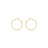 Ice Jewellery 9K Yellow Gold 33mm Diamond Cut Faceted Hoop Creole Earrings - 1.51.2649 | Ice Jewellery Australia