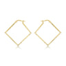Ice Jewellery 9K Yellow Gold 23mm x 23mm Diamond Cut Square Creole Earrings - 1.53.2189 | Ice Jewellery Australia