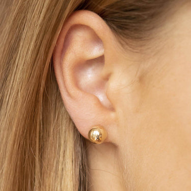 Ice Jewellery 9K Yellow Gold 8mm Ball Stud Earrings - 1.55.0623 | Ice Jewellery Australia