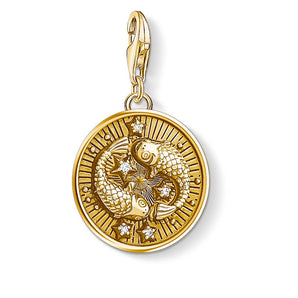 THOMAS SABO Engravable Pisces Zodiac Yellow Gold Plated - 1651-414-39 | Ice Jewellery Australia