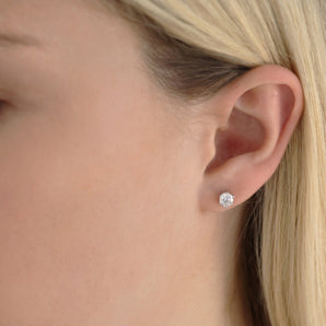 Ice Jewellery Diamond Stud Earrings with 1.00ct Diamonds in 18K White Gold - 18W6CE100 | Ice Jewellery Australia