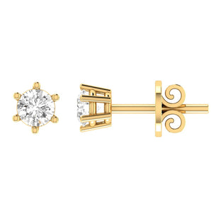 Ice Jewellery Diamond Stud Earrings with 1.00ct Diamonds in 18K Yellow Gold - 18Y6CE100 | Ice Jewellery Australia