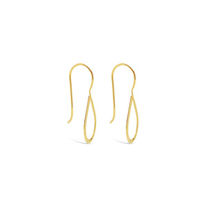 Ichu Fine Open Tear Drop Earrings Gold - JP3507G | Ice Jewellery Australia
