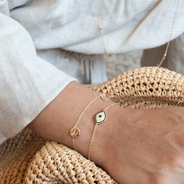 Bianc Gold Scattered Jingle Bracelet - 40100115 | Ice Jewellery Australia