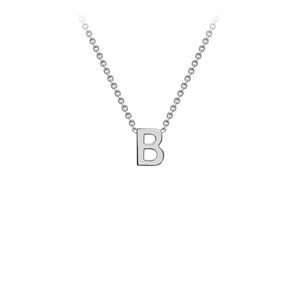 Ice Jewellery 9K White Gold 'B' Initial Adjustable Letter Necklace 38/43cm - 5.19.0151 | Ice Jewellery Australia