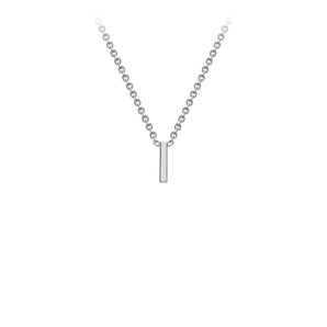 Ice Jewellery 9K White Gold 'I' Initial Adjustable Letter Necklace 38/43cm - 5.19.0158 | Ice Jewellery Australia