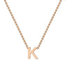 Ice Jewellery 9K Rose Gold 'K' Initial Necklace 38/43cm | Ice Jewellery Australia