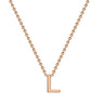 Ice Jewellery 9K Rose Gold 'L' Initial Necklace 38/43cm | Ice Jewellery Australia