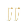 Ichu Tiny Ball Chain Drop Earrings Gold - JP3207G | Ice Jewellery Australia