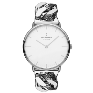 Nordgreen Native 32mm Silver Chain Link Watch