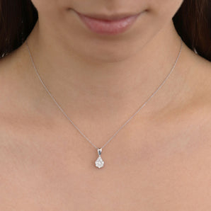 Ice Jewellery Teardrop Diamond Pendant with 0.33ct Diamonds in 9K White Gold - 9WTDP33GH | Ice Jewellery Australia