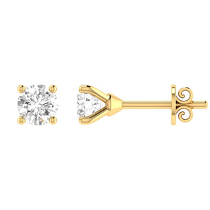 Ice Jewellery Diamond Stud Earrings with 0.10ct Diamonds in 9K Yellow Gold - 9YCE10 | Ice Jewellery Australia