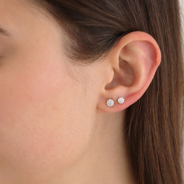 Ice Jewellery Cluster Diamond Stud Earrings with 0.25ct Diamonds in 9K Yellow Gold - 9YECLUS25GH | Ice Jewellery Australia