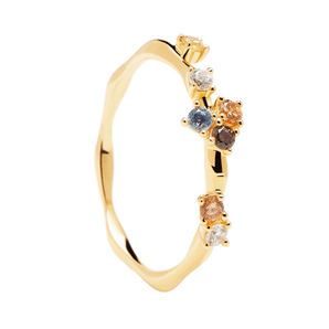 P D PAOLA Five Yellow Gold Ring - AN01-210 | Ice Jewellery Australia