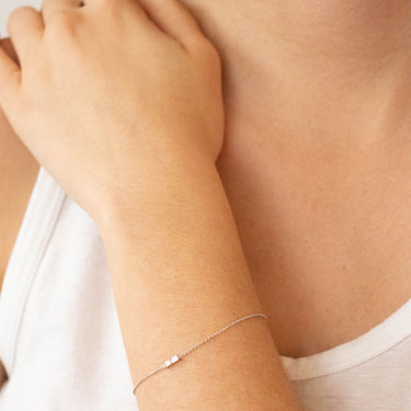 Ice Jewellery Bracelet with 0.06ct Diamonds in 9K White Gold 17+2cm | Ice Jewellery Australia