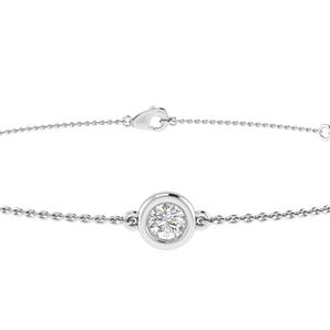 Ice Jewellery Diamond Round Bracelet with 0.15ct Diamonds in 9K White Gold - B-4495-015-W | Ice Jewellery Australia