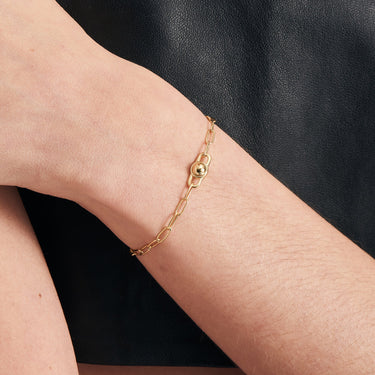 Gold Orb Link Chunky Chain Bracelet | The Jewellery Boutique