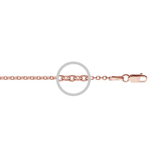 Ice Jewellery Sterling Silver Cable Chain With Rose Gold Plating - CH29RG | Ice Jewellery Australia