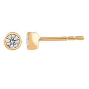 Ice Jewellery Stud Earrings with 0.15ct Diamonds in 9K Yellow Gold | Ice Jewellery Australia