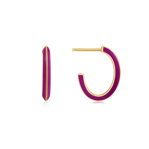 Ania Haie Berry Enamel Thick Gold Hoop Earrings | Ice Jewellery Australia