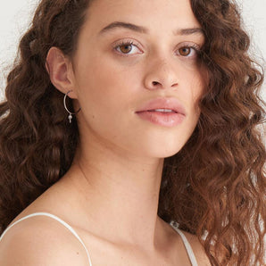 Ania Haie Silver Key Hoop Earrings - E032-02H | Ice Jewellery Australia