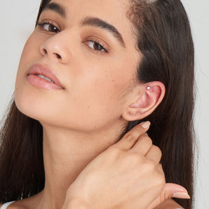 Ania Haie Silver Kyoto Opal Cabochon Barbell Single Earring - E034-01H | Ice Jewellery Australia
