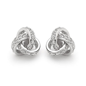 Georgini Love Knot Clear Cubic Zirconia Earrings - IE388W | Ice Jewellery Australia