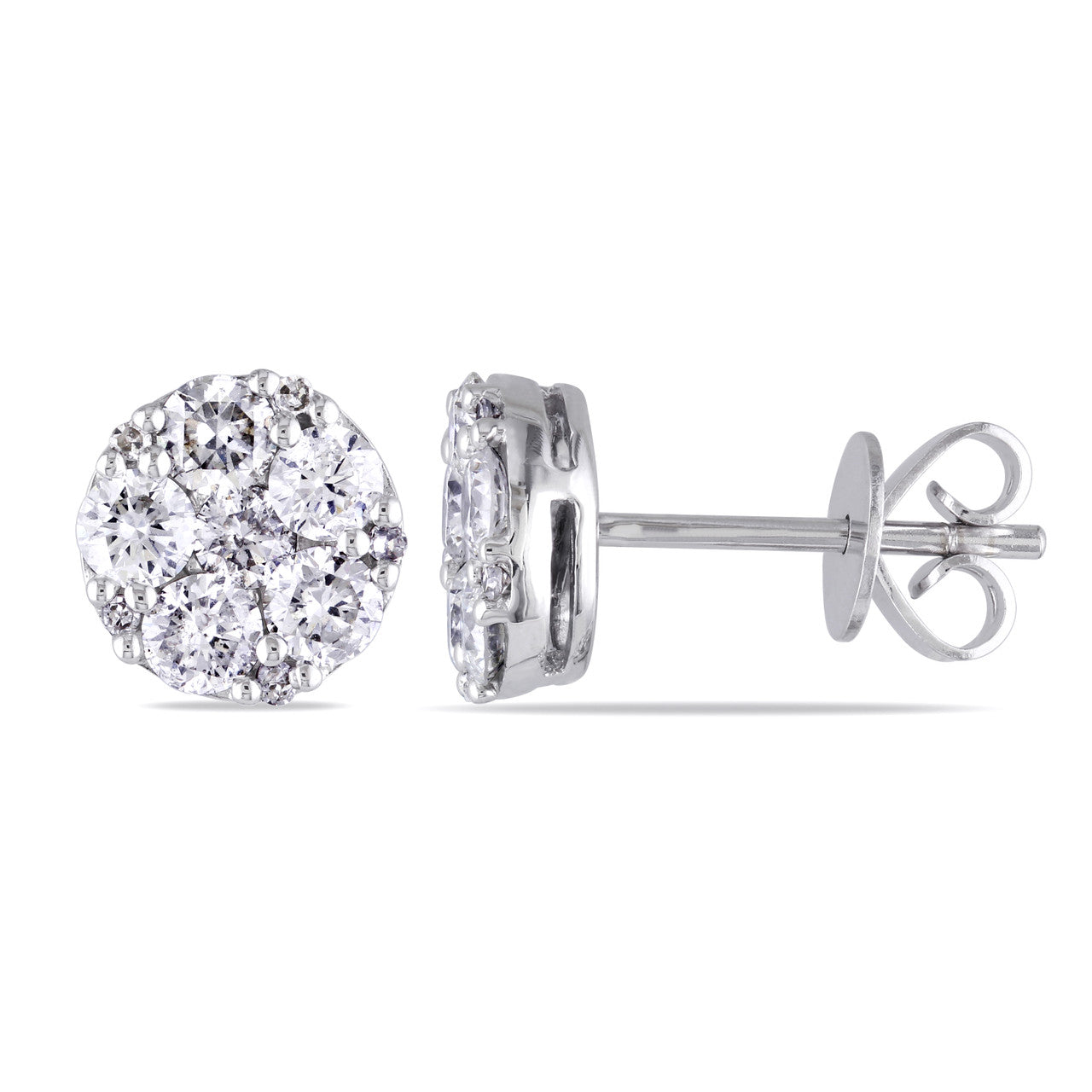 10k white gold diamond outlet earrings