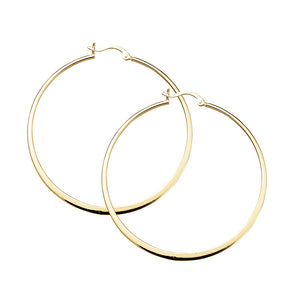 Ice Jewellery Sterling Silver Hoop Earrings in Gold 35 X 1.2 mm - HE127G-35mm | Ice Jewellery Australia