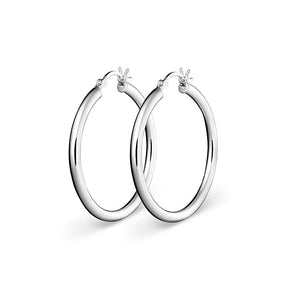 Ice Jewellery Sterling Silver Hoop Earrings 20mm - HE131S-20mm | Ice Jewellery Australia