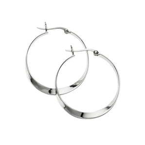 Ice Jewellery Sterling Silver Fancy Design Hoop Earring - HE57 | Ice Jewellery Australia