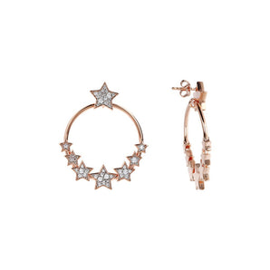 Bronzallure Round Stars Cubic Zirconia Earring - WSBZ01437.W | Ice Jewellery Australia