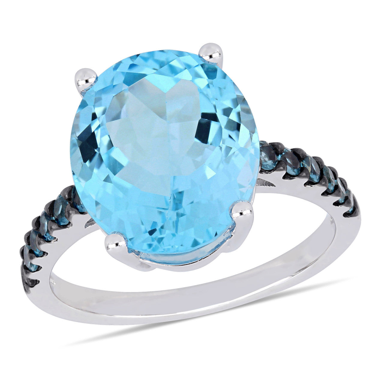 Oval blue deals topaz ring