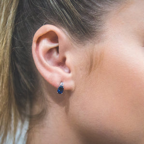 Georgini Aurora Australis Earrings Silver/Sapphire - IE978B | Ice Jewellery Australia