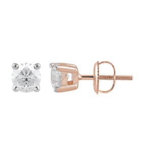 Ice Jewellery Stud Earrings with 0.50ct Diamonds in 9K Rose Gold | Ice Jewellery Australia