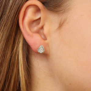 Ice Jewellery Pear Stud Earrings with 0.50ct Diamond in 9K Yellow Gold | Ice Jewellery Australia