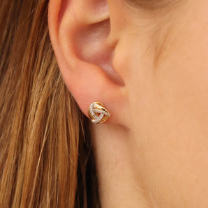 Ice Jewellery Stud Earrings with 0.10ct Diamond in 9K Yellow Gold | Ice Jewellery Australia