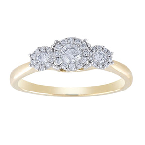 Ice Jewellery Ring with 0.47ct Diamonds in 9K Yellow Gold -  IGR-21226-Y | Ice Jewellery Australia