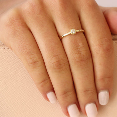 Ice Jewellery Solitaire Ring with 0.10ct Diamond in 9K Yellow Gold -  IGR-23262-0.10-Y | Ice Jewellery Australia