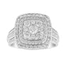 Ice Jewellery Cluster Ring with 1ct Diamonds in 18K White Gold -  IGR-35796-W | Ice Jewellery Australia