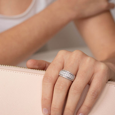 Ice Jewellery Ring with 1ct Diamonds in 18K White Gold -  IGR-37057-100-W | Ice Jewellery Australia