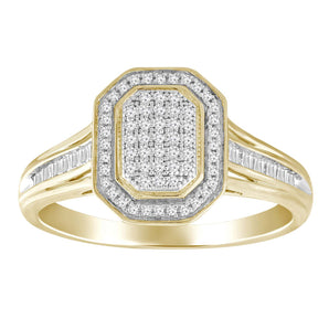 Ice Jewellery Ring with 0.20ct Diamond in 9K Yellow Gold -  IGR-38026-020-Y | Ice Jewellery Australia