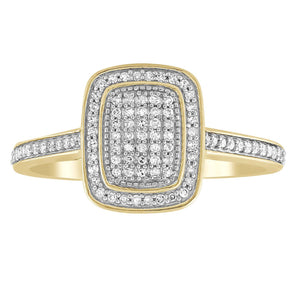 Ice Jewellery Ring with 0.20ct Diamond in 9K Yellow Gold -  IGR-38202-020-Y | Ice Jewellery Australia