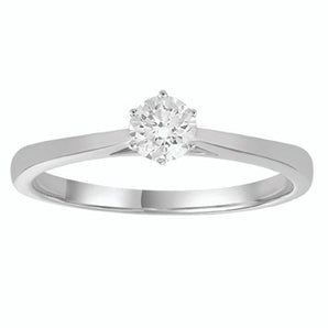 Ice Jewellery Diamond Solitaire Ring with 0.33ct Diamonds in 18K White Gold - IGR-38249-033-18W | Ice Jewellery Australia