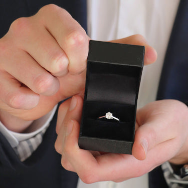 Ice Jewellery Solitaire Ring with 0.70ct Diamonds in 9K White Gold -  IGR-38249-070-W | Ice Jewellery Australia