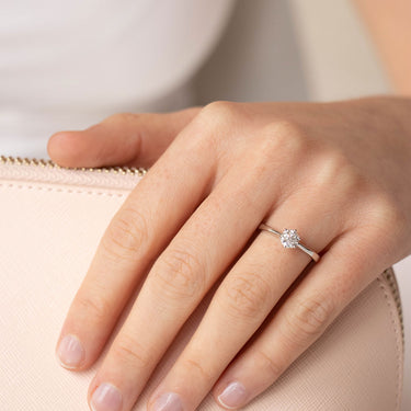 Ice Jewellery Solitaire Ring with 0.70ct Diamonds in 9K White Gold -  IGR-38249-070-W | Ice Jewellery Australia