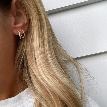 Ichu Twisted Silver Hoops - JP13207 | Ice Jewellery Australia