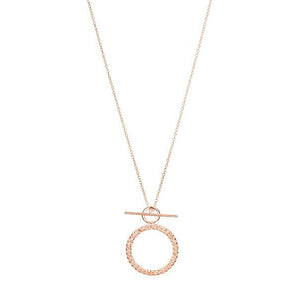 Ichu Cubic Zirconia Toggle Necklace Rose Gold - JP6504RG | Ice Jewellery Australia