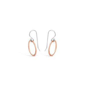 Ichu Rose Gold Circle Drop Earrings - JP8207 | Ice Jewellery Australia